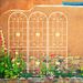 4 Pack Metal Garden Trellis 86.7" X 19.7" Rustproof Trellis For Climbing Plants Outdoor Flower Support Cream White_maomaolike.com