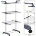 1pc Clothes Drying Rack, Indoor, Outdoor Laundry Drying Rack, With Foldable Wings, Space Saving Laundry Rack, Laundry Hanger Dryer Rack, Includes 2 Packs Of Stainless Hangers For Underwear_maomaolike.com