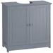 Under Sink Bathroom Cabinet With 2 Doors And Shelf, Pedestal Sink Bathroom Vanity Cabinet, Gray_maomaolike.com