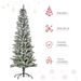 6 Ft Unlit Snow-Flocked Slim Pine Artificial Christmas Tree With Realistic Branches And 394 Tips_maomaolike.com