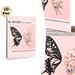 Butterfly & Floral Themed Inspirational Painting Poster, Soft Pink-toned Half Butterfly Silhouette With Blooming Flowers Poster, Gentle Motivational_maomaolike.com