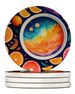 Colorful Oranges Large Sandstone Coasters Pack Of 4 Absorbent Round Coasters Decor Gifts For Men Or Women, 4 In, Multicolor_maomaolike.com