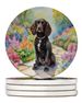 American Water Spaniel Spring Garden Large Sandstone Coasters Pack Of 4 Absorbent Round Coasters Decor Gifts For Men Or Women, 4 In, Multicolor_maomaolike.com
