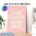 Cool People Work Here Themed Painting Poster, Soft Pink Background With Handwritten-style White Lettering And Delicate Flower Accents Poster, Cheerful_maomaolike.com