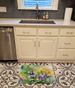 Colorado Rocky Mountain Columbine In Watercolor Memory Foam Kitchen Mat Machine Washable Anti-Fatigue Mat Cushion Comfort Bath Mat Or Kitchen Rug_maomaolike.com