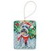 Schnauzer Christmas Porcelain Ornament Christmas Tree Hanging Decorations For Home Christmas Holiday, Rectangle, Gift, Multicolor_maomaolike.com