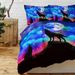 Moon Wolf Duvet Cover Double 3pcs Colorful Microfiber Kids Bedding Set_maomaolike.com