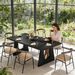 Wood Dining Table, 70" Rectangular Kitchen Table For 6-8 People_maomaolike.com