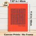 Floral Themed Painting Poster, Vibrant Orange Block-style Flower Grid Poster, Striking Color Contrast Decor Suitable For Living Room, Bedroom_maomaolike.com