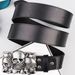HOT Western Cowboy PU Leather Belt - Men Waist Strap Bull Decoration Floral Engraved for Jeans_maomaolike.com