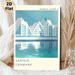 Aarhus Denmark Coastal Architecture Painting Poster, Minimalist Soft-toned Waterfront Building Poster, Serene Urban Coastal Decor Suitable For Living_maomaolike.com