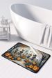Calacas Skeletons Spooky Halloween Memory Foam Kitchen Mat Machine Washable Anti-Fatigue Mat Cushion Comfort Bath Mat Or Kitchen Rug_maomaolike.com