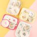 Bamboo Fiber Children's Bowl With Compartments, Non-Spill, Cute Cartoon Design, Baby Home Use Eating Bowl, Spoon, And_maomaolike.com