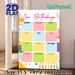 Birthday Tracker Painting Poster, Cheerful Colorful Monthly Birthday Chart Poster, Practical Design To Record And Organize Birthdays, Ideal For_maomaolike.com