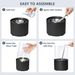 Round Tabletop Fire Pits, Portable Smokeless Bio Ethanol Fireplace, Black_maomaolike.com