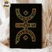 Berber Symbol Painting Poster, Vibrant Mosaic-style Geometric Symbol Poster, Cultural Artistic Decor Ideal For Living Room, Study_maomaolike.com