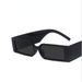 Rectangular super small narrow frame sunglasses Women's net popular men's bar disco hip-hop sunglasses_maomaolike.com