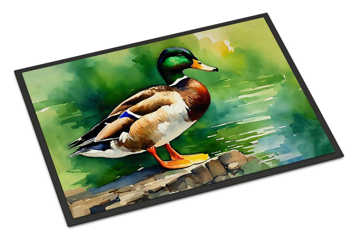 Mallard Doormat Front Door Mat Indoor Outdoor Rugs For Entryway, Non Slip Washable Low Pile, 24H X 36W_maomaolike.com