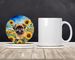 Brussels Griffon In Sunflowers Large Sandstone Coasters Pack Of 4 Absorbent Round Coasters Decor Gifts For Men Or Women, 4 In, Multicolor_maomaolike.com