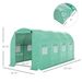 15' X 7' X 6.5' Walk-in Tunnel Hoop Greenhouse, Green House For Outside With PE Cover, Steel Frame, Roll-Up Zipper Door & Windows For Flowers, Vegetables, Tropical Plants, Green_maomaolike.com