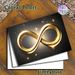 Infinity Symbol Painting Poster, Glittering Golden Sparkling Poster, Elegant Symbolic Decor Ideal For Living Room, Bedroom And Modern Interior Spaces_maomaolike.com