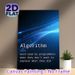 Algorithm Themed Painting Poster, Sleek Blue Binary Code Graphic Poster, Humorous Programmer Definition Design, Suitable For Tech Office Or Workspace_maomaolike.com