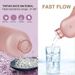 1L Bottle With Time Marker 32 OZ Motivational Reusable Fitness Sports Outdoors Travel Leakproof BPA Free Frosted Plastic_maomaolike.com