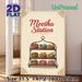 Meetha Station Painting Poster, Vintage-style Ornate Framed Colorful Indian Sweet Display Poster, Brings Warm Festive Vibe, Ideal For Restaurant_maomaolike.com
