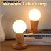 Minimalist Wooden Table Lamp, E27 EU Plug Lampu Meja Kayu Simple Design Soft Warm Lighting Bedroom Living Room Side Table Decor Lamp_maomaolike.com