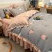 2026 Spring New Skirt Sheet Four-Piece Duvet Cover Summer Ins Princess Style Bed Three-Piece Set Internet Celebrity Spring And Autumn_maomaolike.com