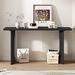 Uniquely Designed Console Table Made Of Fraxinus Mandschuric Solid Wood Veneer,with Distinctive Round Hollow Legs, Suitable For Foyer, Living Room, Or Hallway._maomaolike.com