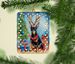 Terrier Christmas Reindeer Porcelain Ornament Christmas Tree Hanging Decorations For Home Christmas Holiday, Rectangle, Gift, Multicolor_maomaolike.com