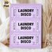 Laundry Disco Ticket Themed Painting Poster, Playful Vintage Ticket-style Poster, Whimsical Purple-toned Design Brings Lighthearted Touch, Ideal For_maomaolike.com