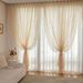 French Light Luxury Artistic Living Room Balcony Sheer Curtains Light-Filtering Privacy Bedroom Bay Window_maomaolike.com