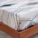 Gray White Blue Geometric Diamond Polyester Skin Friendly Bed Mattress Protector Fitted Sheet_maomaolike.com