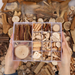 Small DIY Handcraft Preschool Kindergarten Art Area Natural Log Wooden Blocks Set Materials Dry Branches_maomaolike.com