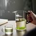 Glass Teapot With Wooden Handle, Crescent-shaped Filter Tea-water Separation, Green Infuser, Electric Ceramic Stove For_maomaolike.com