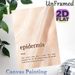 Epidermis Definition Painting Poster, Minimalist Soft-toned Text Art Poster, Informative Quirky Body Science Decor Idea For Bathroom, Bedroom Or_maomaolike.com