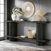 Console Table, 2-Tier Hallway Table Sofa Table Behind Couch_maomaolike.com