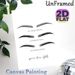 PMU Brow Styles Painting Poster, Minimalist Monochrome Line-art & Shaded Brow Styles Poster, Clearly Displays Microblading, Combination & Microshading_maomaolike.com