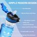 1L Straw 32oz Bottle With Time Marker Motivational Tritan, Bpa Free Leak Proof Water Cup With Brush_maomaolike.com