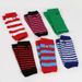 Unisex Knitted gloves with missing fingers anime stripes wearing fingers wrist cuff with false sleeves Thin children's fingers_maomaolike.com