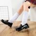 Long double needle women pile JK socks white loose bubble socks elephant socks socks_maomaolike.com