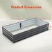 6x3x1 FT Metal Raised Garden Bed Outdoor Reinforced Galvanized Rustproof Colored Steel Planter Boxes For Vegetables, Raised Beds For Growing Flowers Herbs Succulents_maomaolike.com