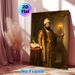 Ottoman Noble Portrait Painting Poster, Exquisite Classical Style Regally Attired Nobleman With Turban Scene Poster, Timeless Historical Artwork For_maomaolike.com