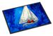 Twos Company Sailboat Doormat Front Door Mat Indoor Outdoor Rugs For Entryway, Non Slip Washable Low Pile, 24H X 36W_maomaolike.com