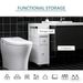Wood Rolling Narrow Bathroom Side Storage Cabinet_maomaolike.com