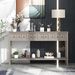 Rustic Entryway Console Table,60" Long Sofa Table With Two Different Size Drawers And Bottom Shelf For Storage_maomaolike.com