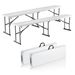 VEVOR 6FT Plastic Folding Bench Portable Outdoor Bench For Picnic Camping 2 Pack_maomaolike.com