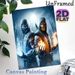Ninja Warrior Painting Poster, Mysterious Dark Fantasy Style Poster, Hooded Warriors With Ice And Fire Powers In Snowy Forest, Striking Wall Decor For_maomaolike.com